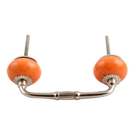 Orange Black Crackle Bridge Handle